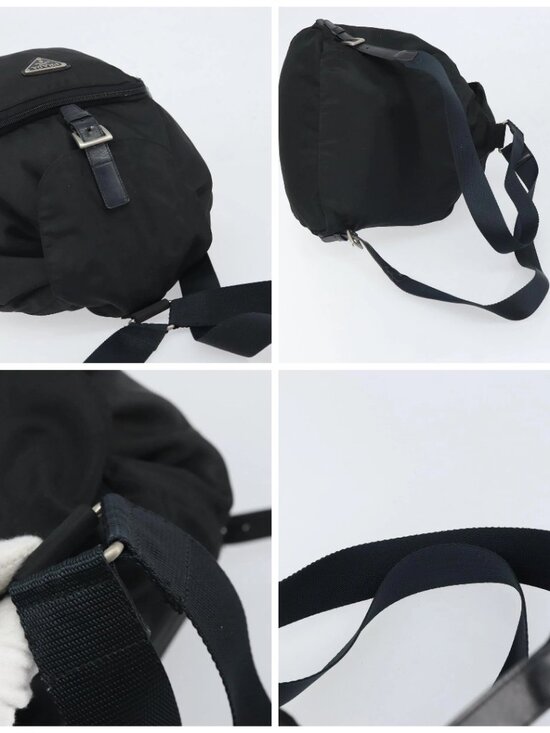 PRADA Backpack Nylon Black Silver main image 7